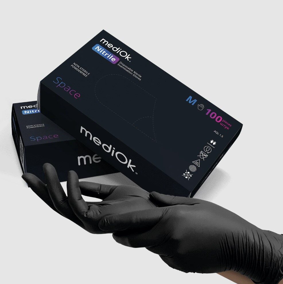 Рукавички нітрилові